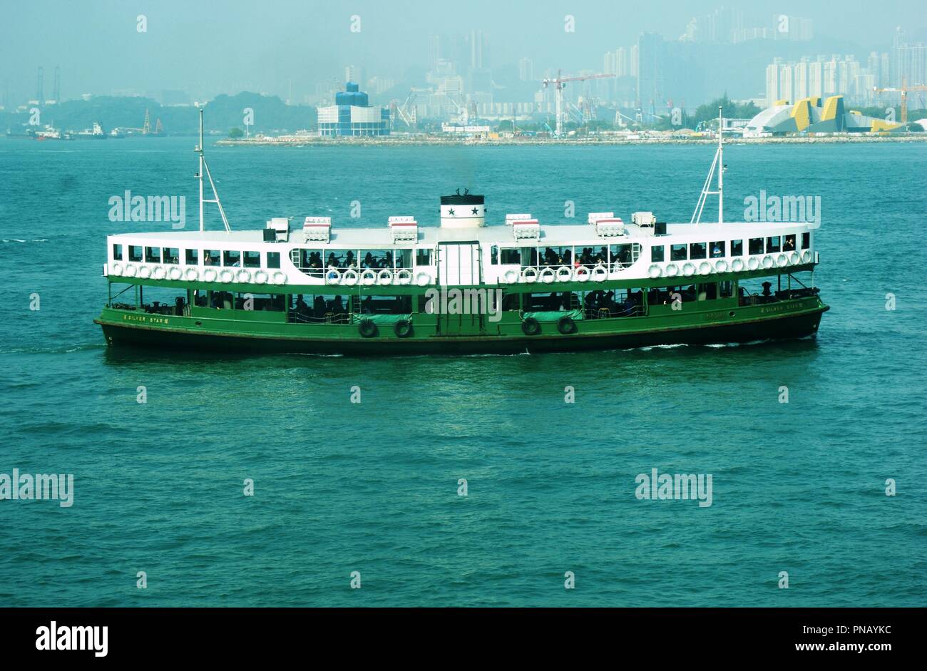 Hong Kong Harbour ferry Silver Star off Kowloon,  Hong Kong Stock Photo