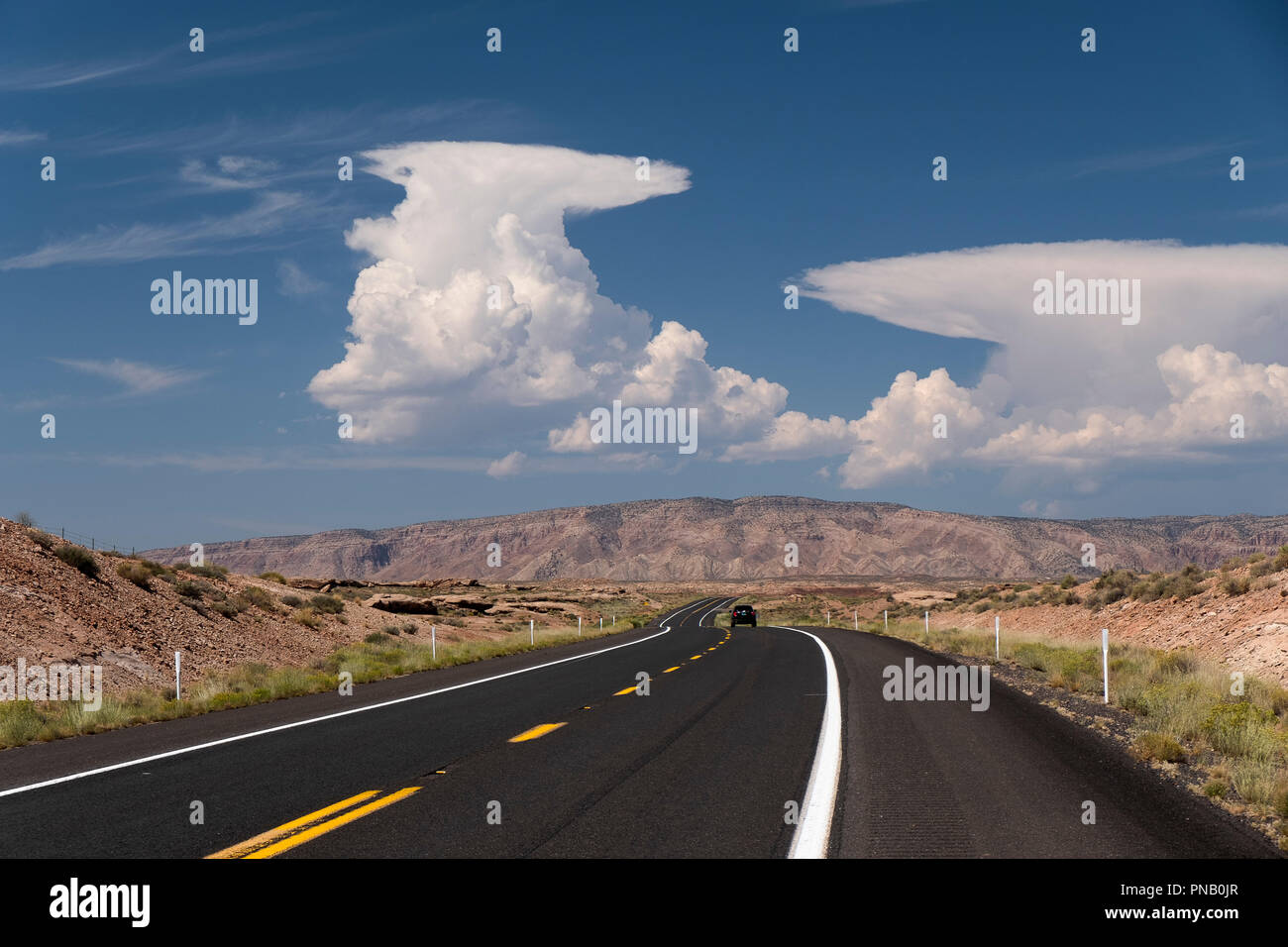 Hwy 64 in northern arizona Stock Photo