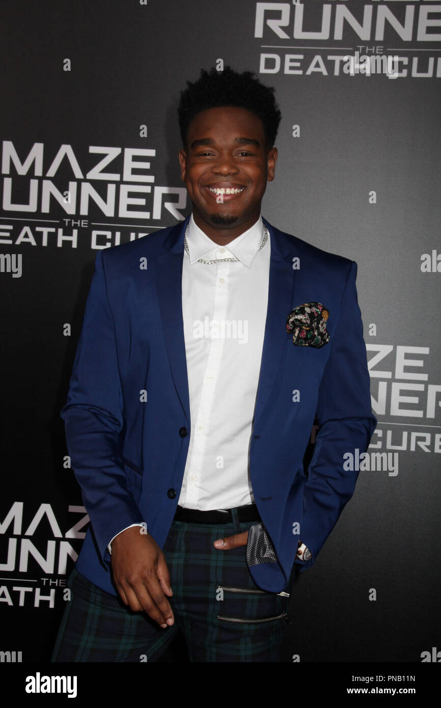 Dexter Darden  01/18/2018 Red Carpet Fan Screening of 'Maze Runner: The Death Cure' held at AMC Century City 15 at Westfield Century City Mall in Los Angeles, CA Photo by Izumi Hasegawa / HNW / PictureLux Stock Photo