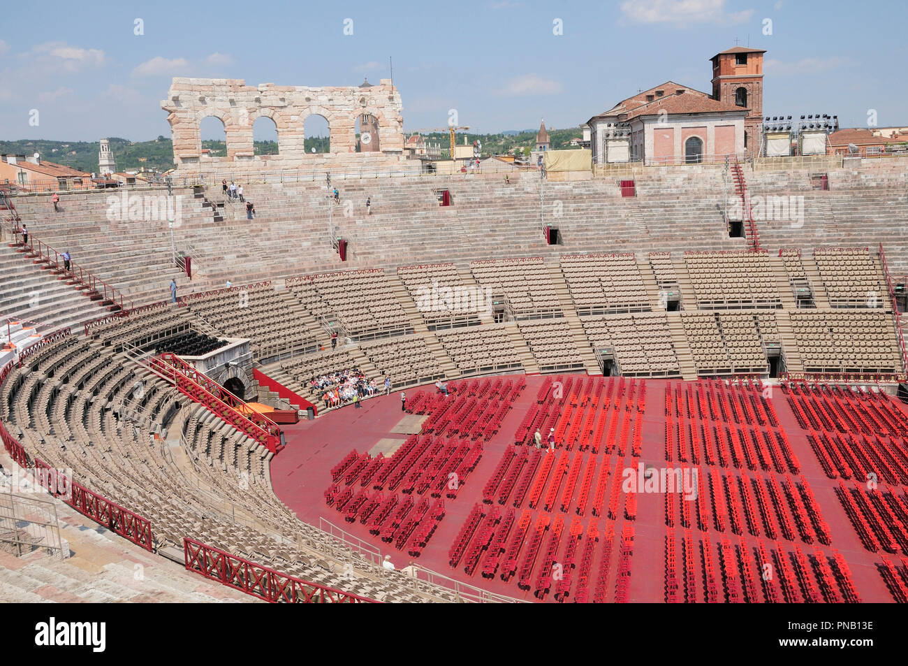 Italy, Veneto, Verona, Interior of Arena with seating set up Stock Photo -  Alamy