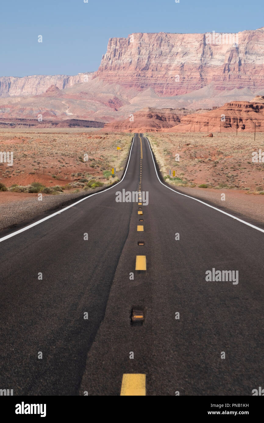 Highway 89A in Northern Arizona Vermillion Cliffs Stock Photo