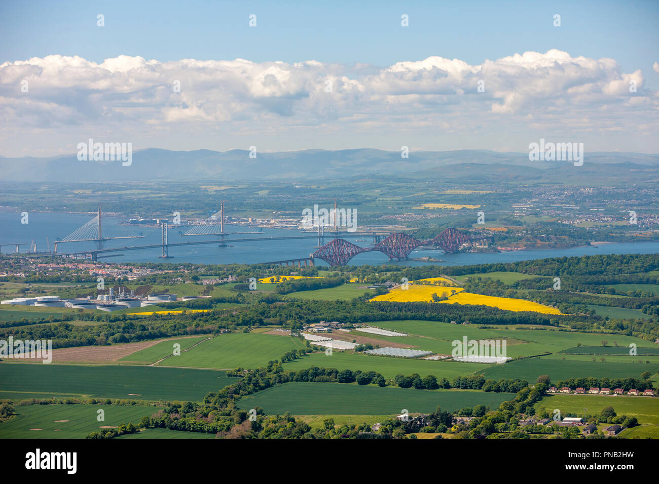 Firth of Forth Bridges Stock Photo