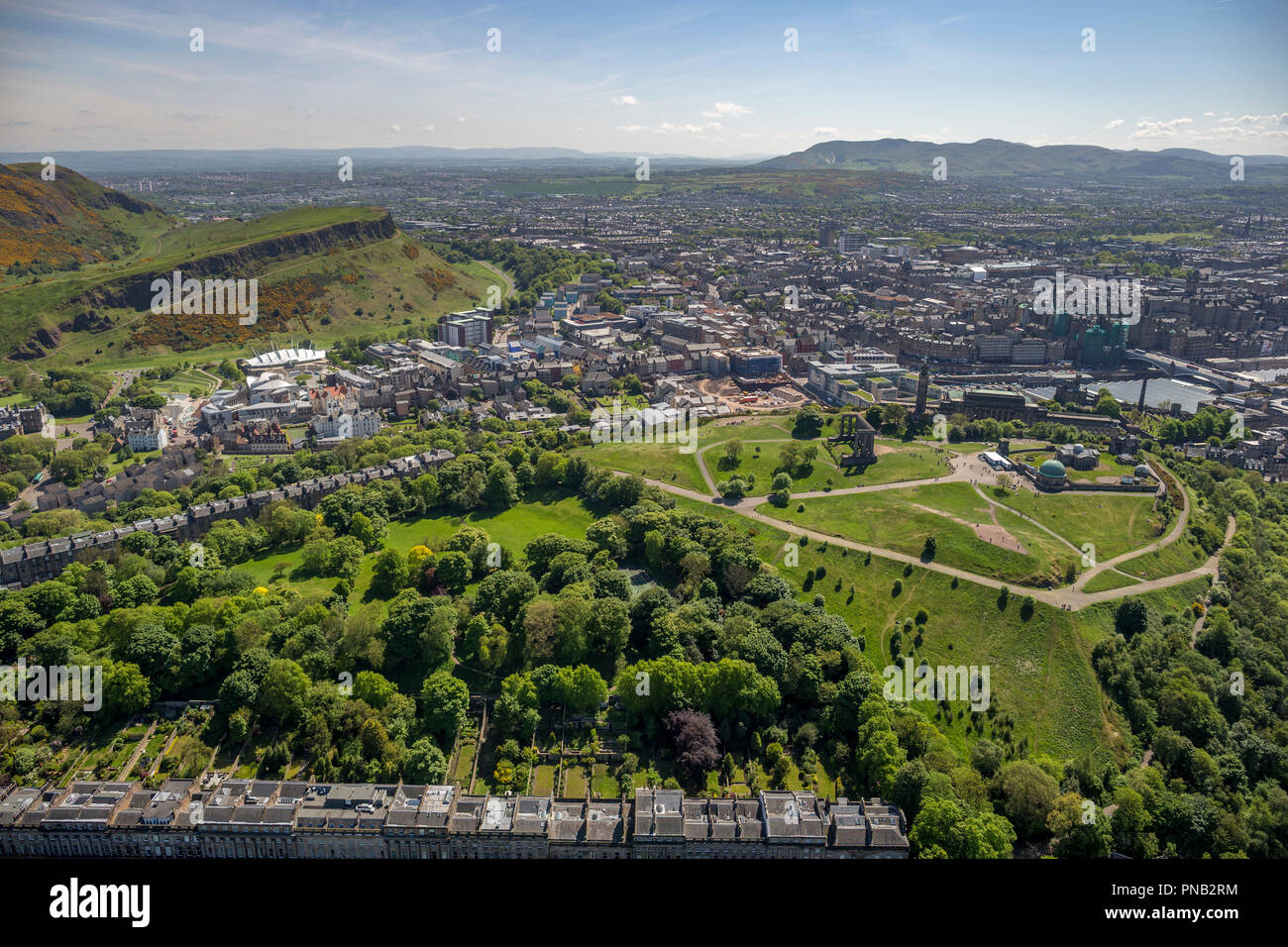 Aerial view Holyrood House Edinburgh Stock Photo Alamy