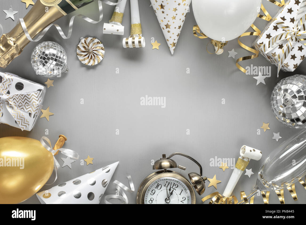 party ornaments for new year eve or other festivities Stock Photo