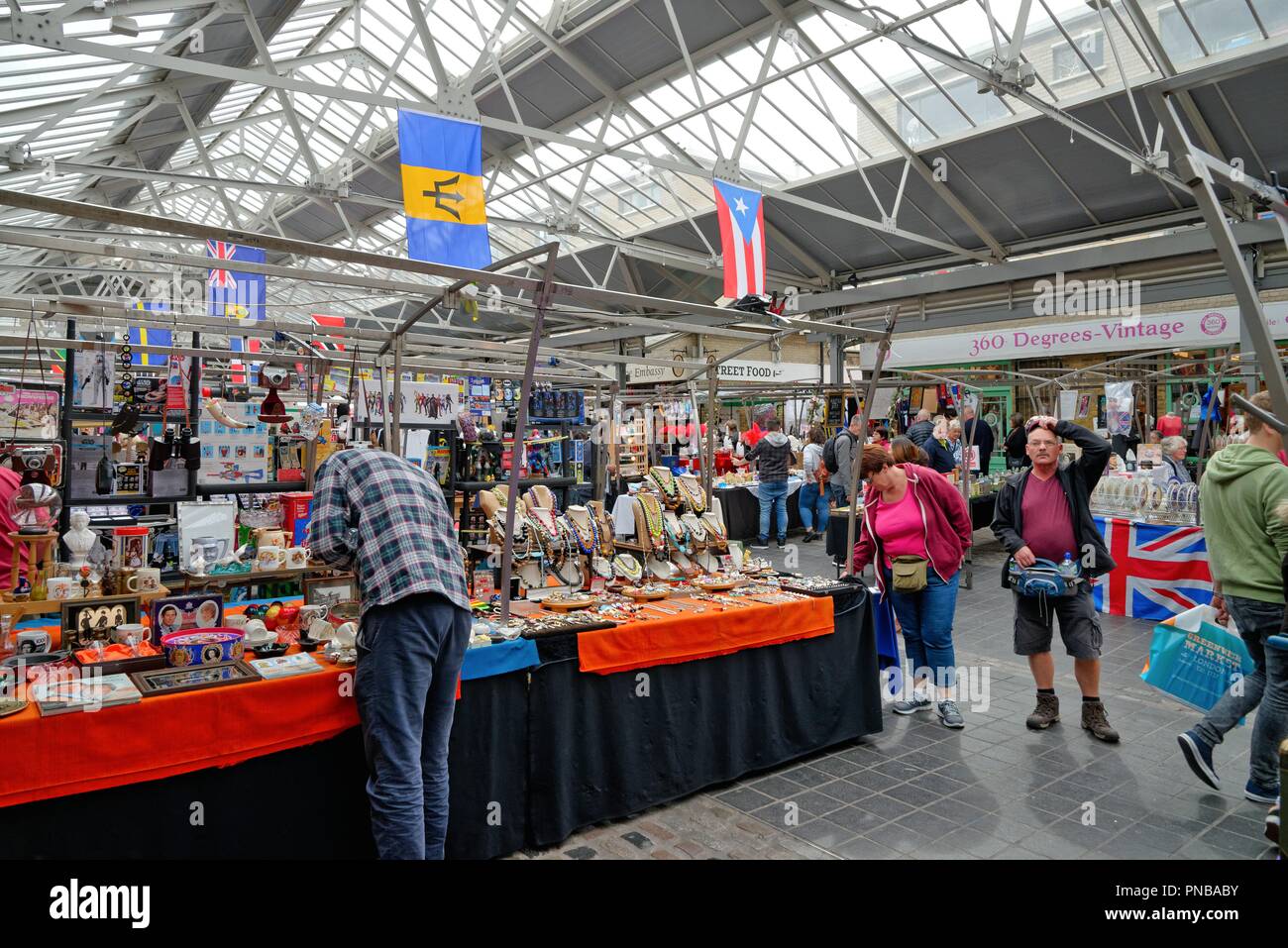 Interior of the market in Greenwich London England UK Stock Photo Alamy