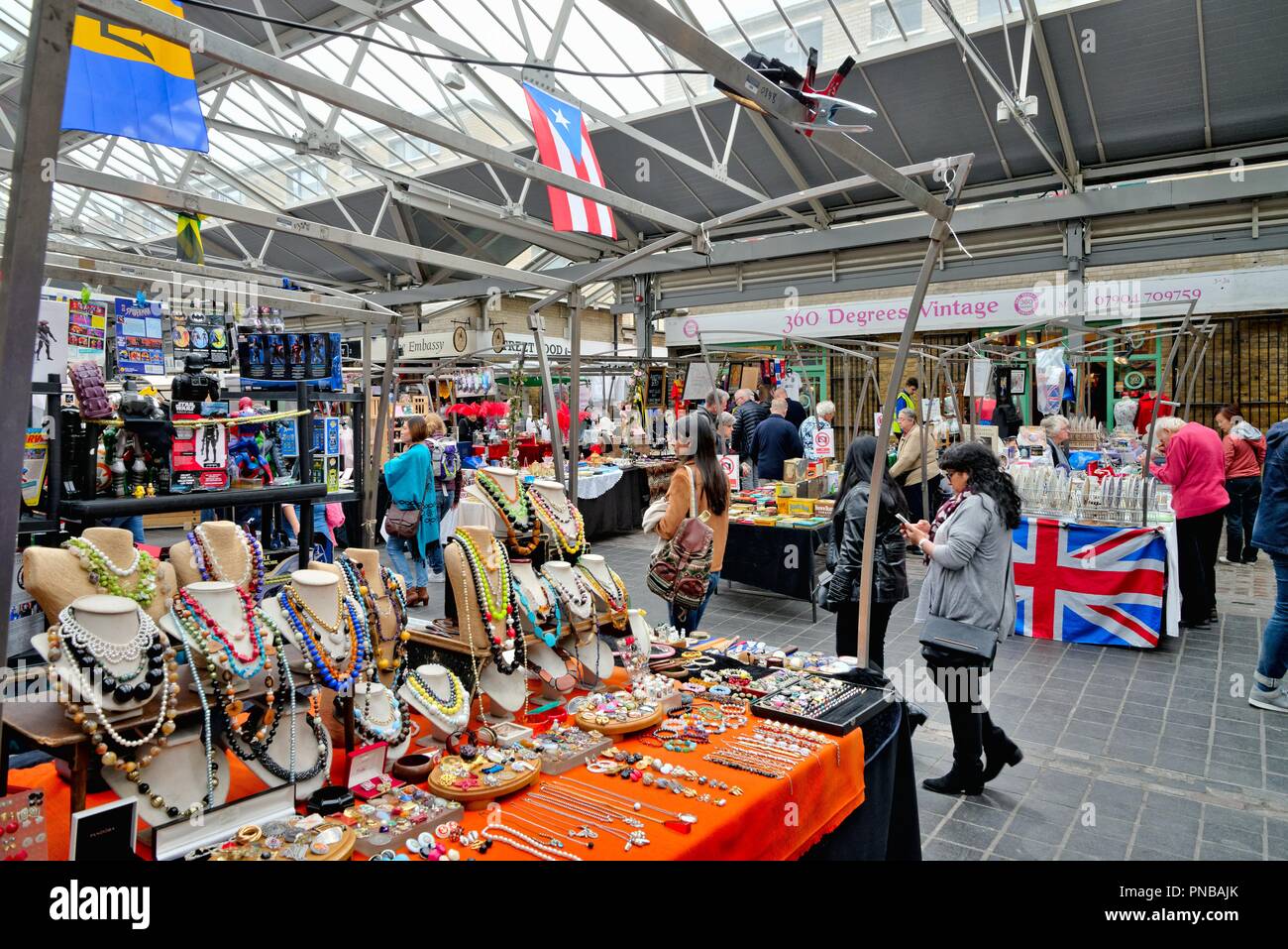 Interior of the market in Greenwich London England UK Stock Photo Alamy