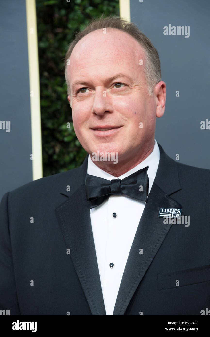 Nominated for BEST ANIMATED FILM for 'Boss Baby,' director Tom McGrath arrives at the 75th Annual Golden Globes Awards at the Beverly Hilton in Beverly Hills, CA on Sunday, January 7, 2018. Stock Photo