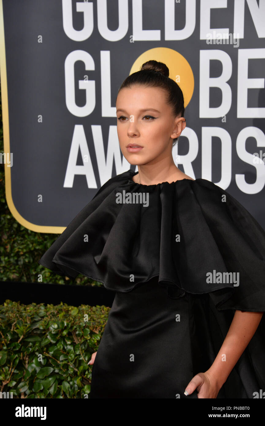 millie bobby brown golden globes dress Millie Bobby Brown at the Golden Globes 2017