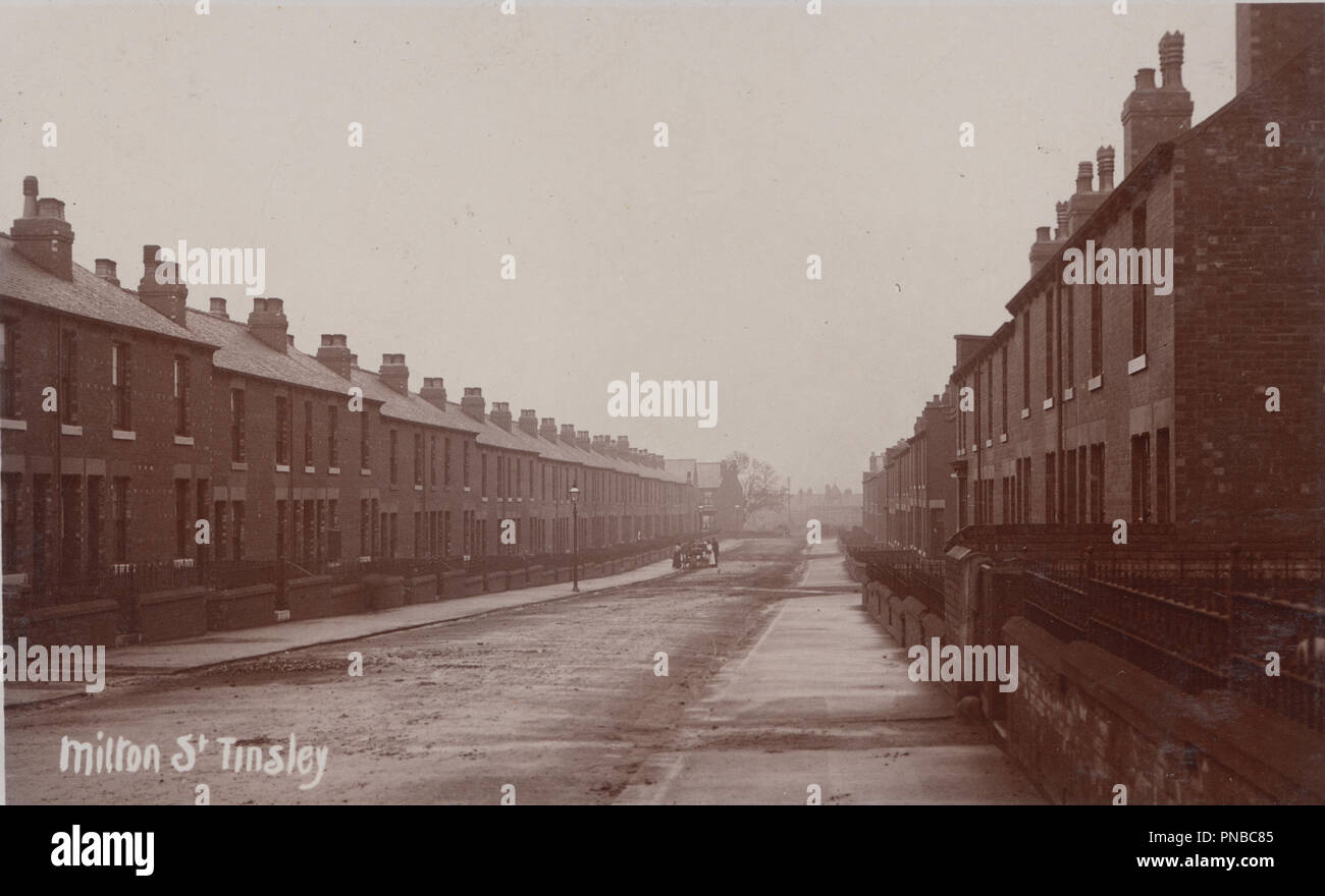 * Vintage Photograph of Terraced Housing in Milton Street, Tinsley