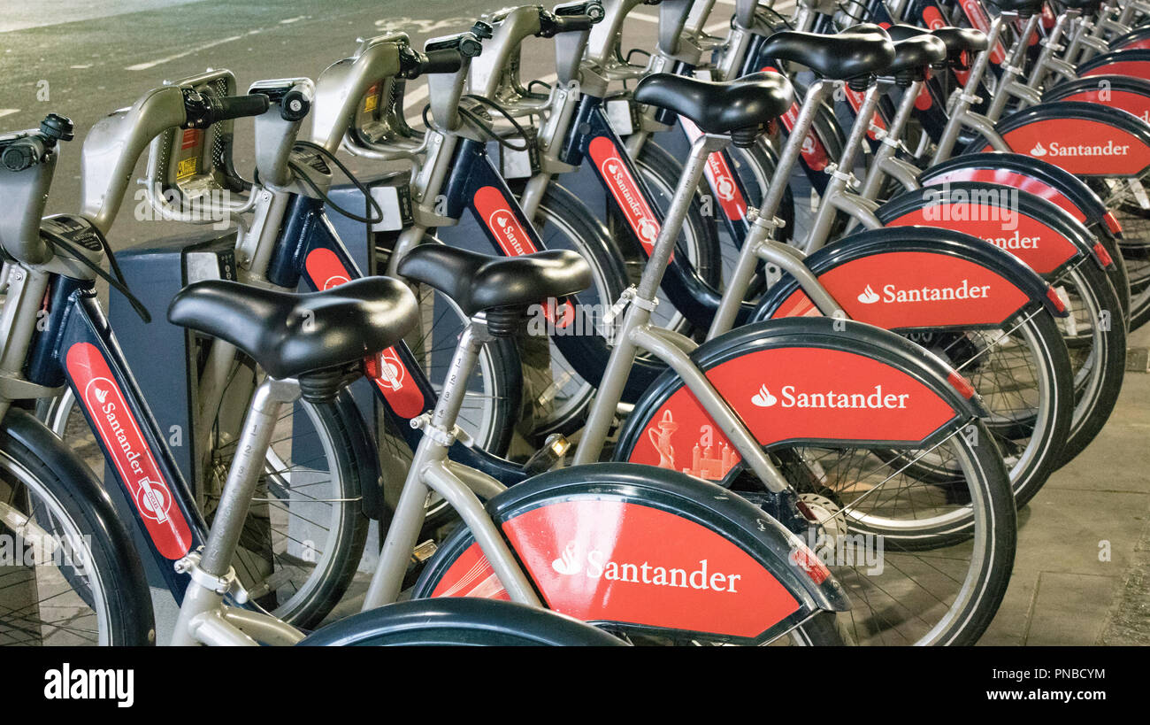 bikes for hire, London, England, UK Stock Photo Alamy