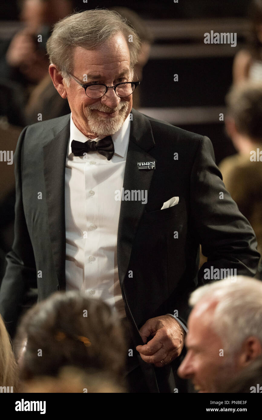 Steven Spielberg at The 90th Oscars® at the Dolby® Theatre in Hollywood, CA on Sunday, March 4, 2018.  File Reference # 33546 377PLX  For Editorial Use Only -  All Rights Reserved Stock Photo