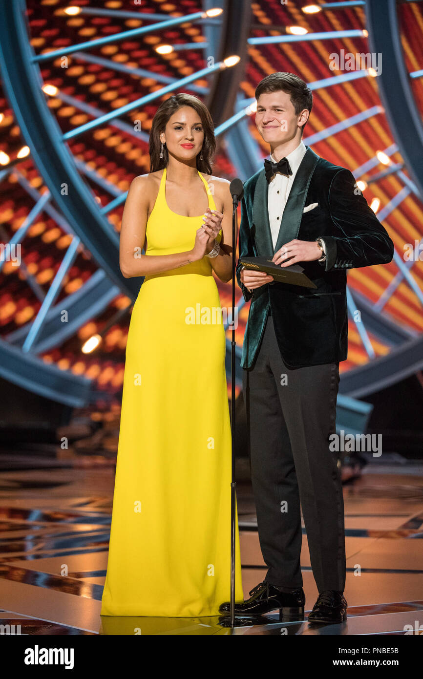 Eiza Gonzalez and Ansel Elgort present the Oscar® for best sound