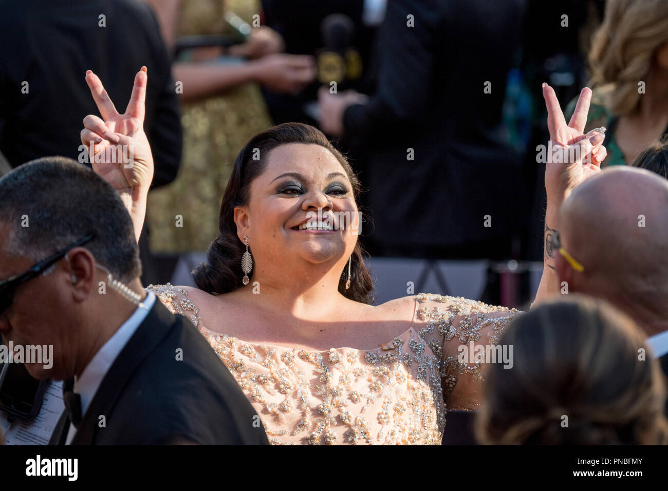 Keala Settle arrives on the red carpet of The 90th Oscars® at the Dolby® Theatre in Hollywood, CA on Sunday, March 4, 2018.  File Reference # 33546 816PLX  For Editorial Use Only -  All Rights Reserved Stock Photo