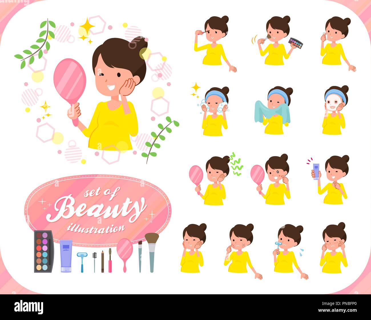 Pregnant face wash Stock Vector Images Alamy