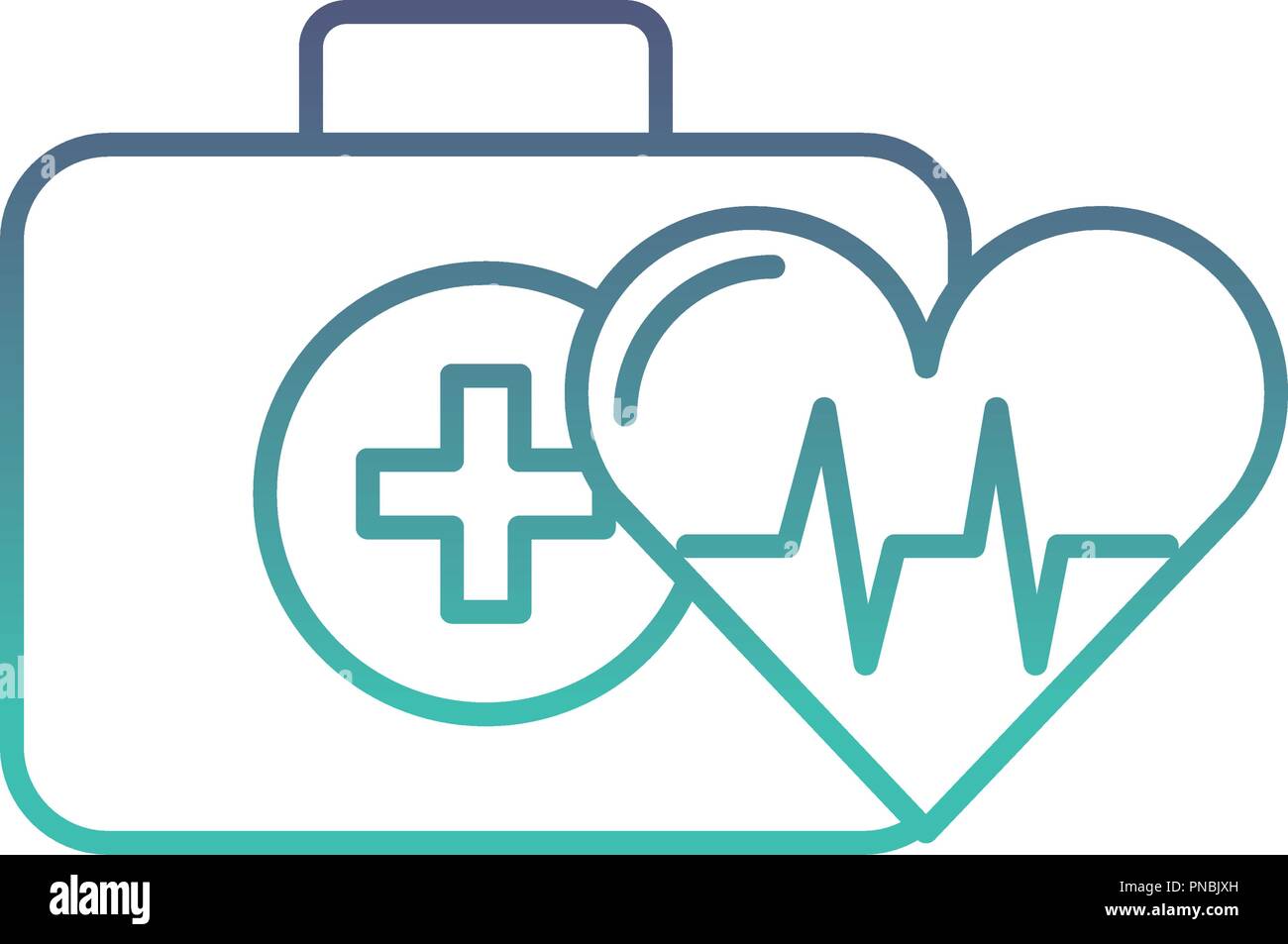 kit first aid and heart rate medical Stock Vector Image & Art Alamy