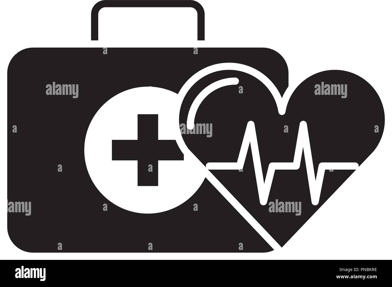kit first aid and heart rate medical Stock Vector Image & Art Alamy