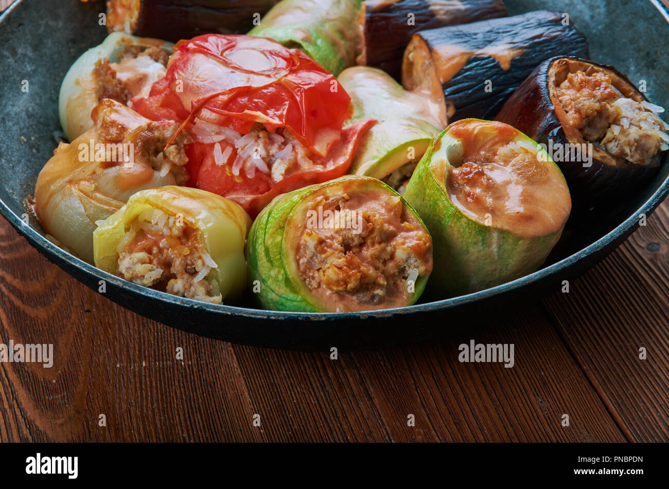Iraqi Dolma , consisting of various stuffed vegetables. Middle Eastern