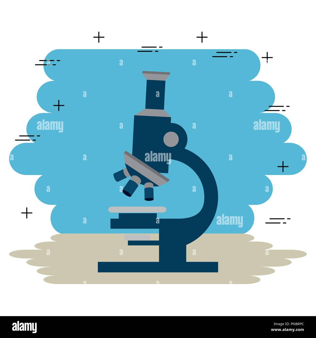microscope lab isolated icon stock vector art illustration vector microscope lab