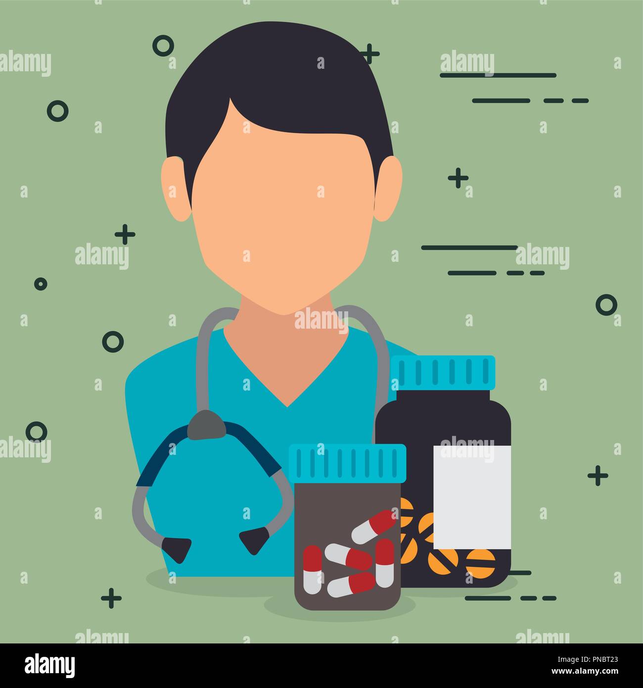 doctor with medical healthcare icons Stock Vector Image & Art - Alamy