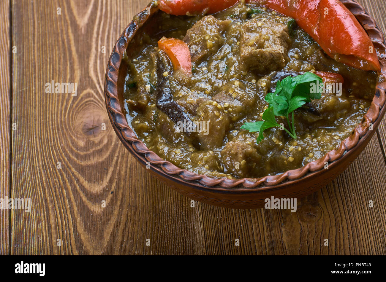 Iraqi Lamb and Eggplant Stew Stock Photo Alamy