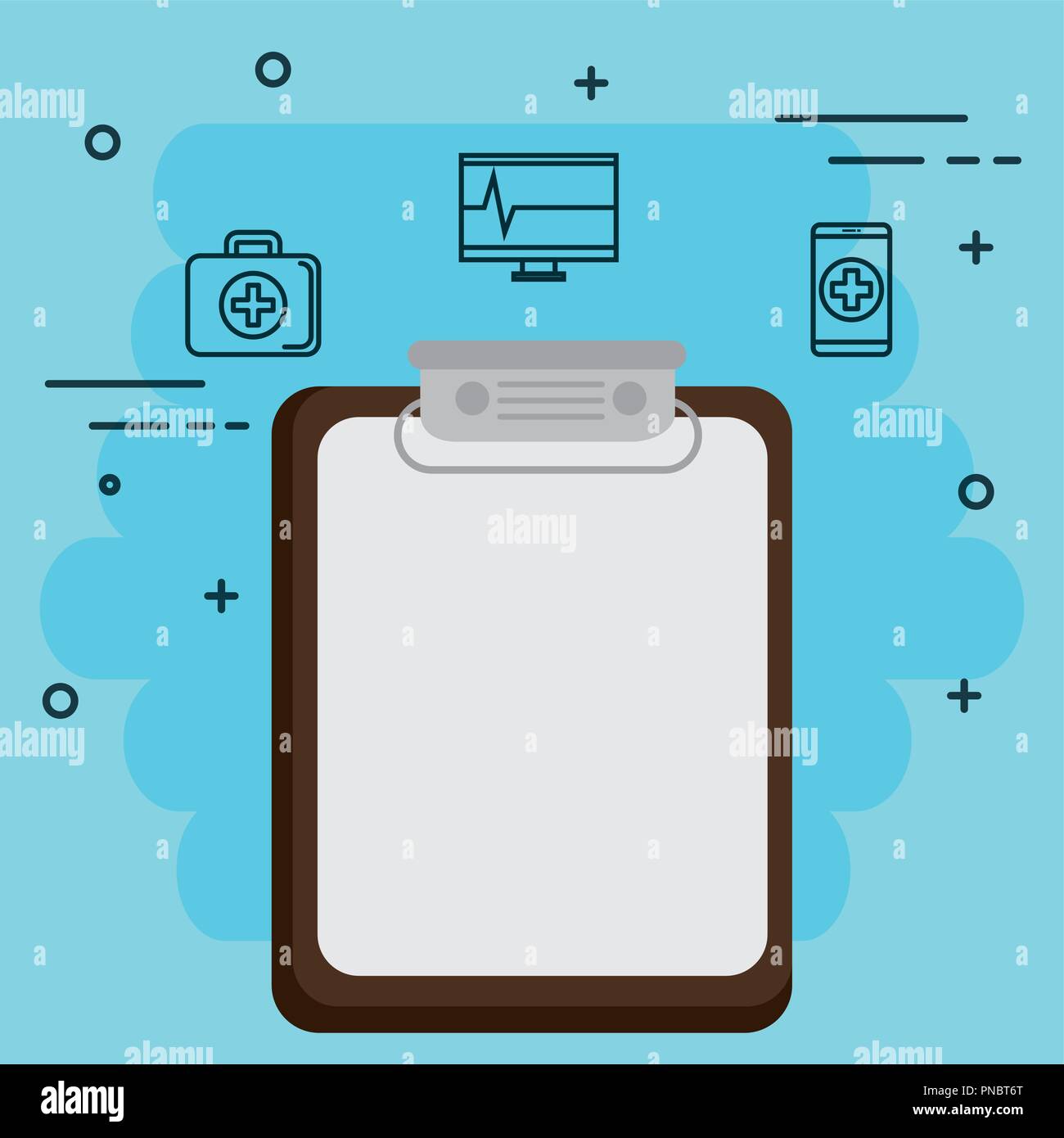 clipboard order with medical healthcare icons Stock Vector Image & Art ...