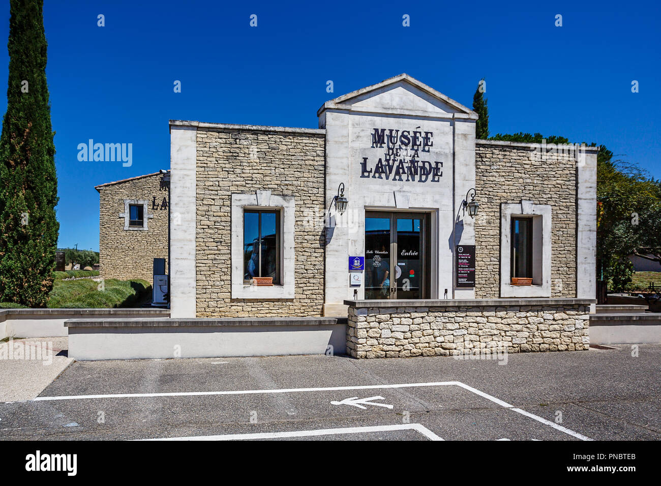COUSTELLET, FRANCE - AUGUST 12, 2017: The Lavender Museum is in Coustellet, France, in the heart of the Luberon Regional Natural Park. Since 1991, it  Stock Photo