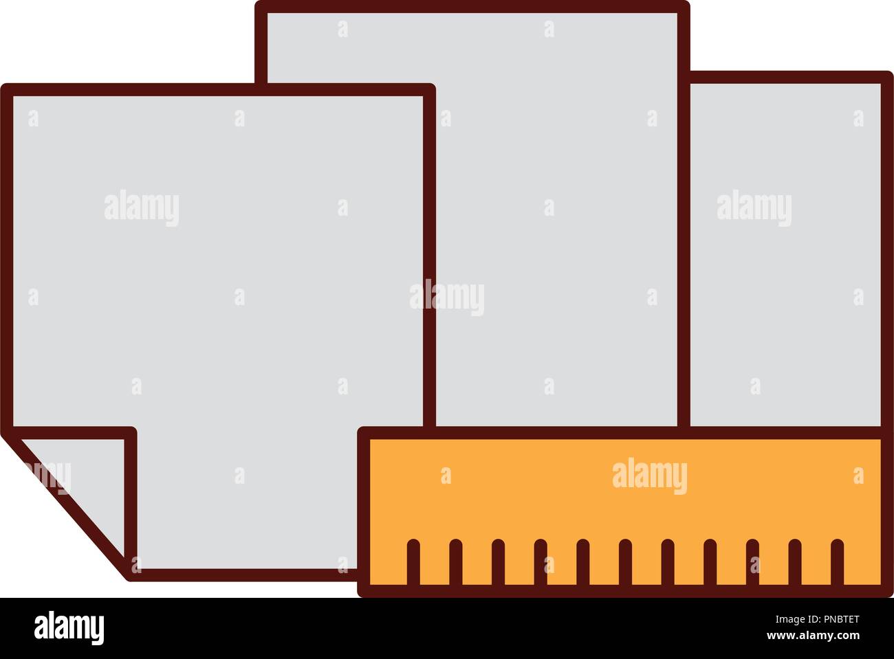 papers sheet empty ruler tools supplies Stock Vector Image & Art - Alamy