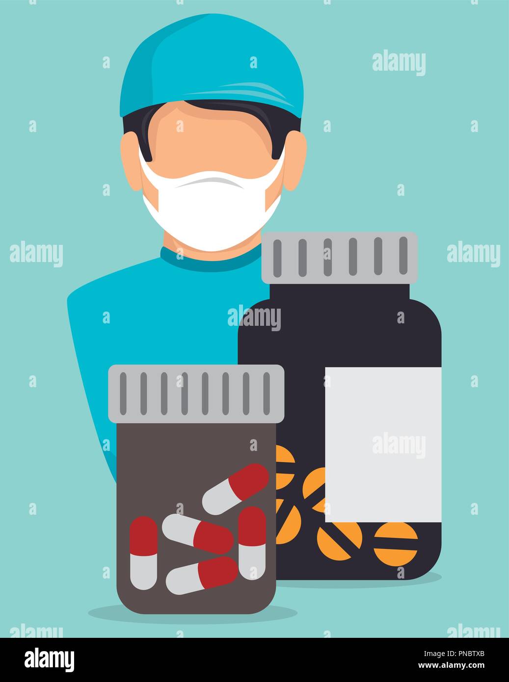 surgeon with medical healthcare icons Stock Vector Image & Art - Alamy