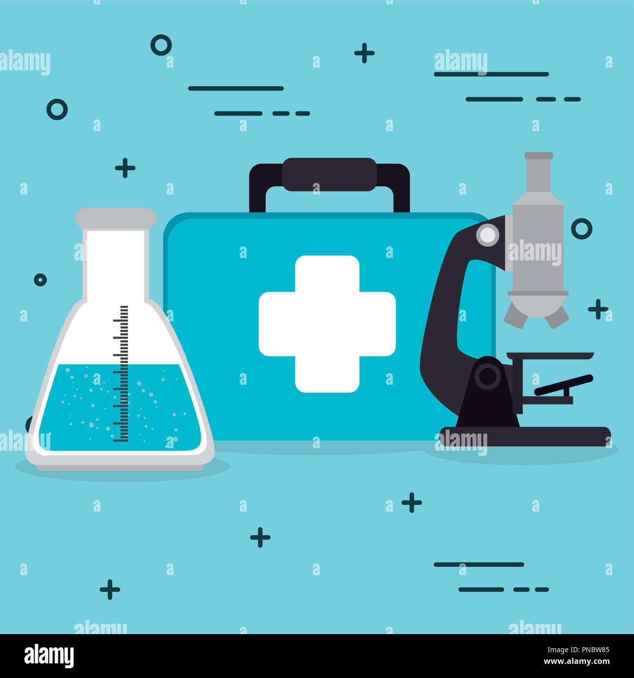 medical kit with medical healthcare icons Stock Vector Image & Art - Alamy