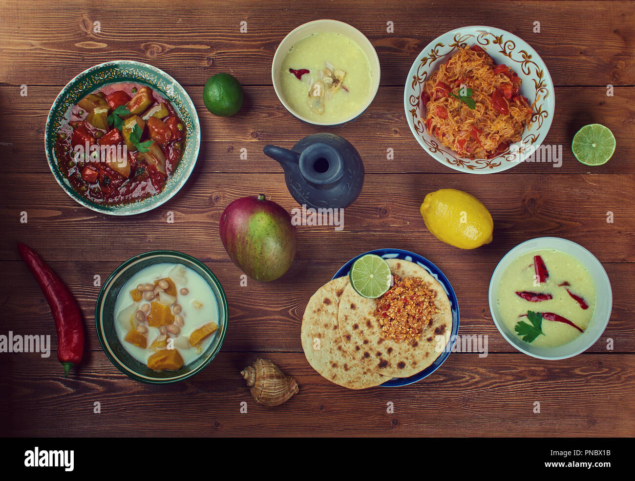 Food set dish from Southern India assortment Stock Photo - Alamy