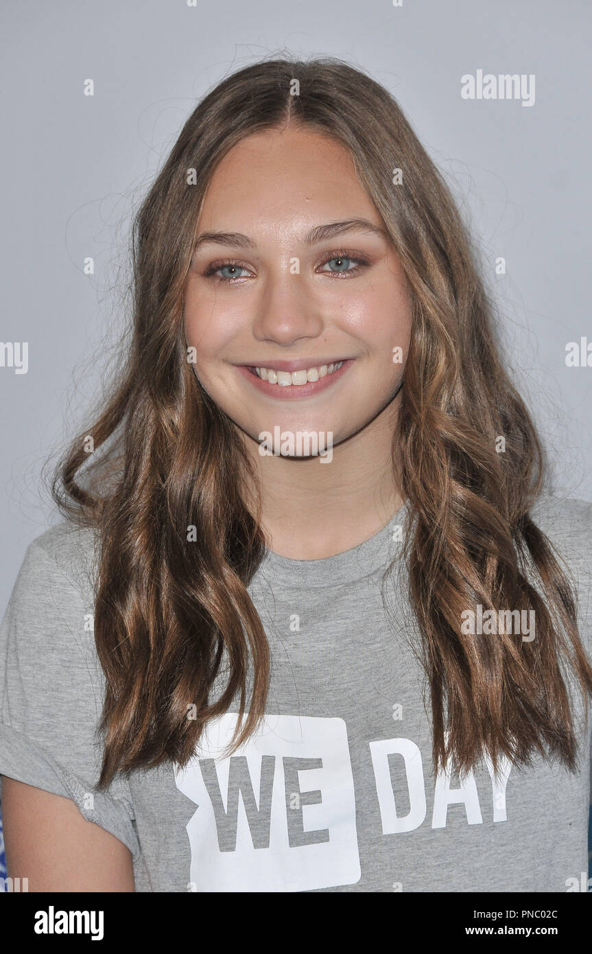 Maddie Ziegler at WE Day California 2018 held at The Forum in Inglewood, CA  on Thursday, April 19, 2018. Photo by PRPP / PictureLux File Reference #  33581 035PRPP01 For Editorial Use