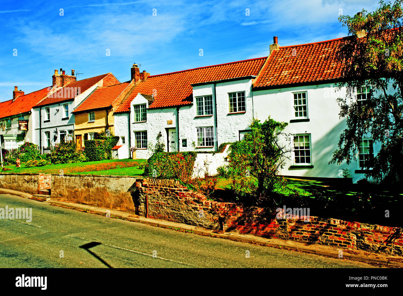 Cottages, Sadberge, Borough of Darlington, England Stock Photo