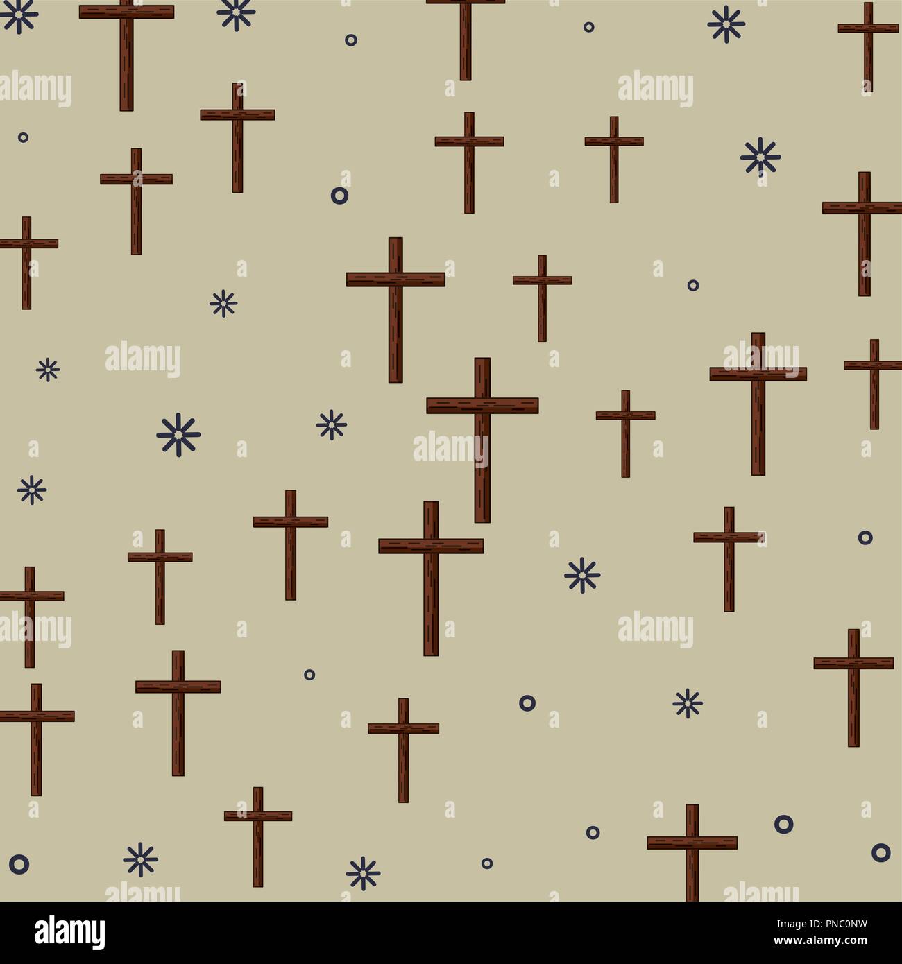 Christian cross pattern background Stock Vector Image & Art - Alamy