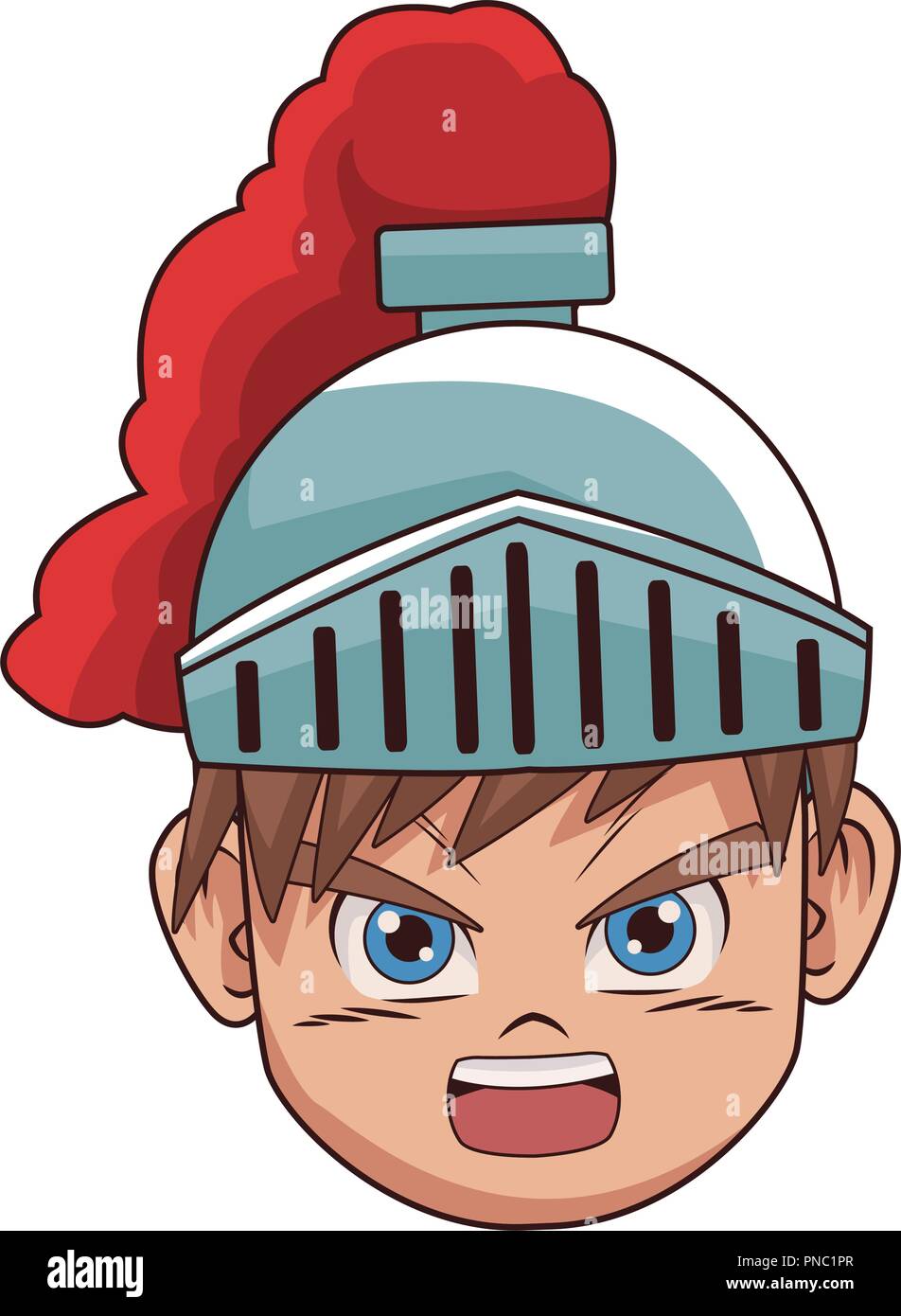 Warrior videogame cartoon Stock Vector
