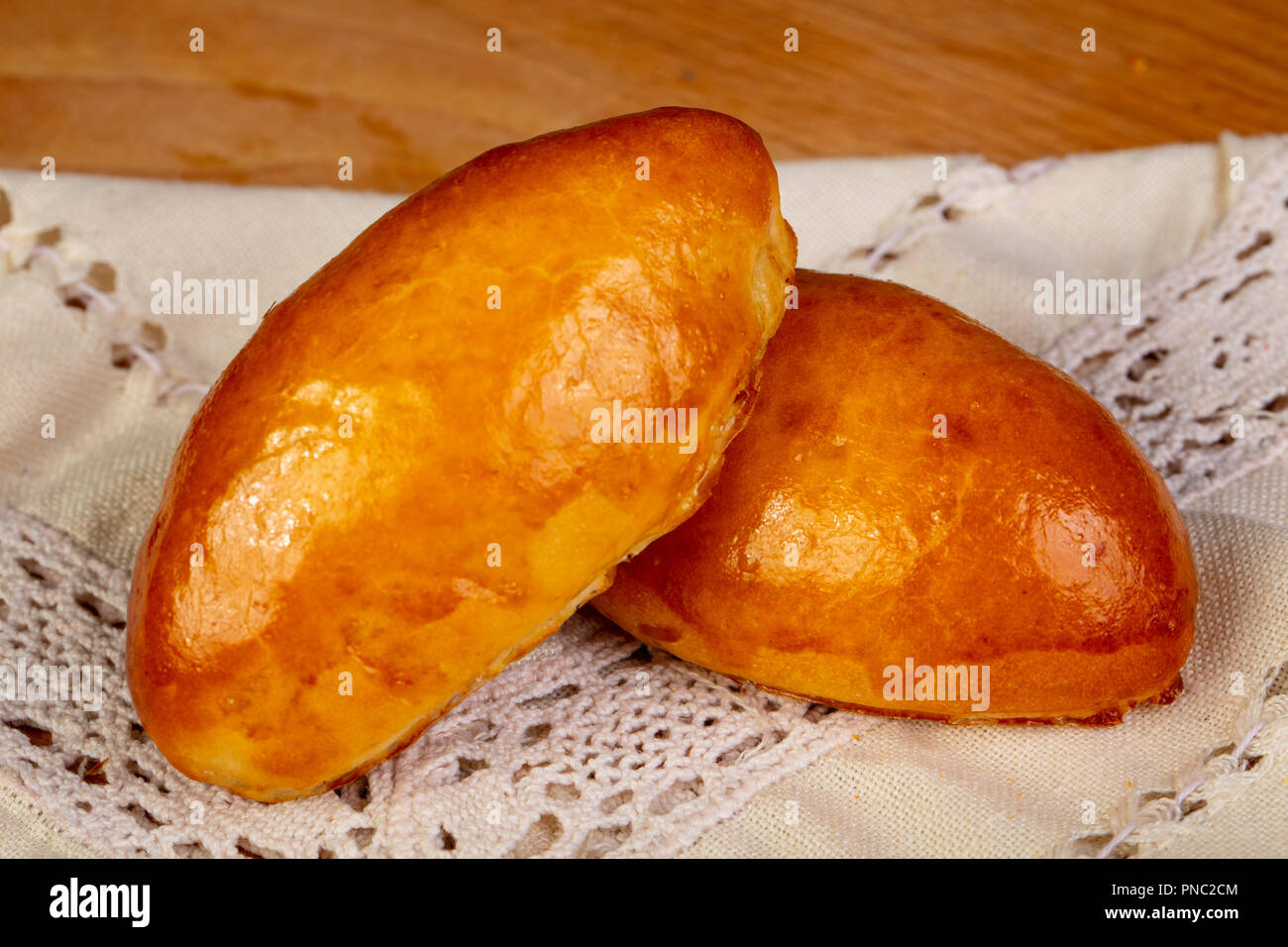 Traditional Russian pastry with meat Stock Photo Alamy