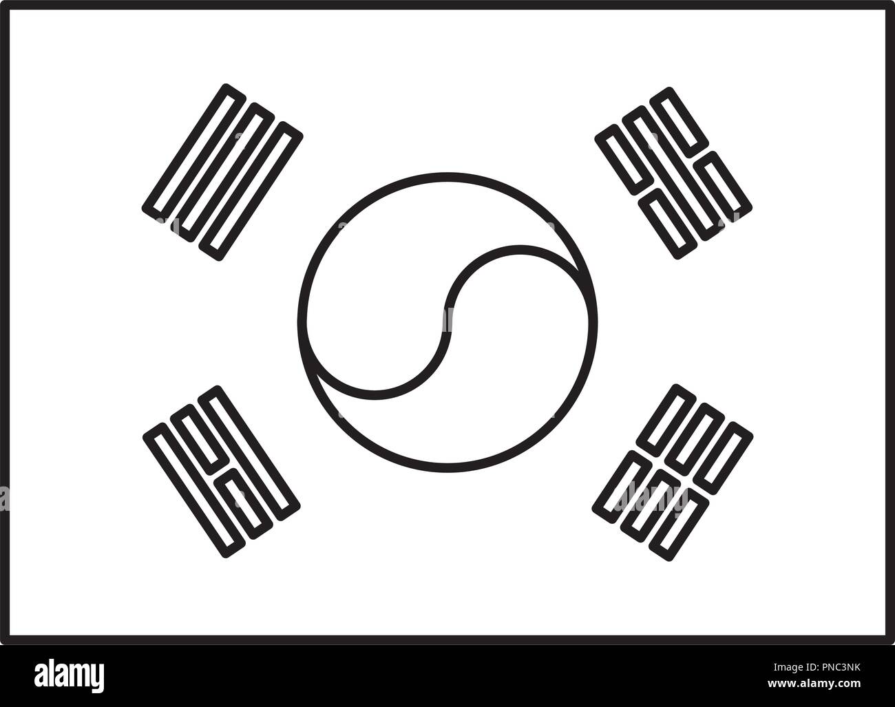 Korea flag symbol Stock Vector Image & Art Alamy