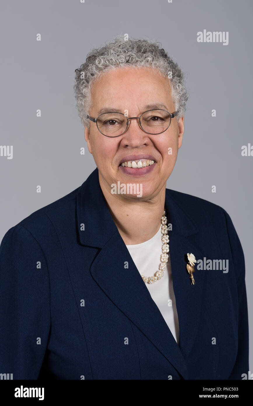 Portrait of Cook County Board President Toni Preckwinkle Stock Photo