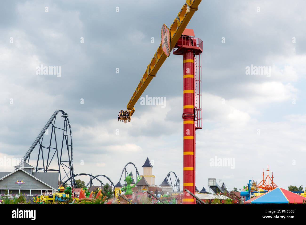 Energylandia the largest amusement park in Poland with the biggest