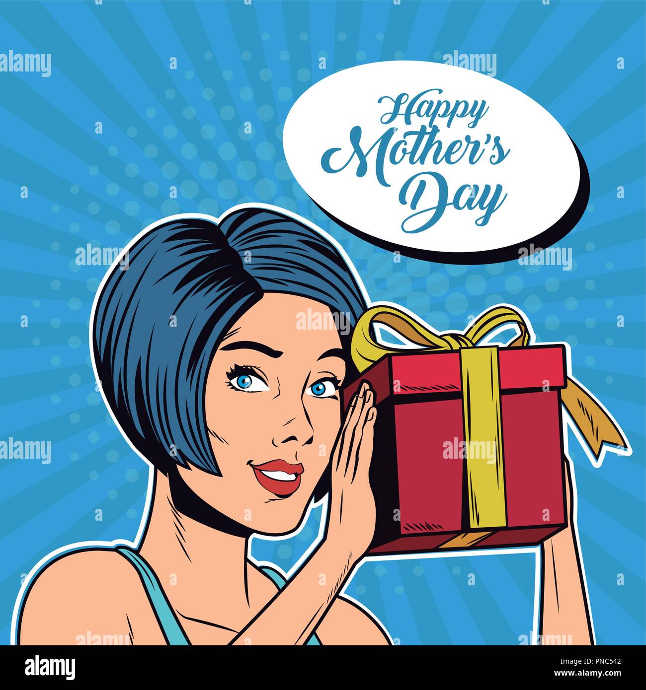 woman girl art pop comic retro female pretty Stock Vector Image & Art ...
