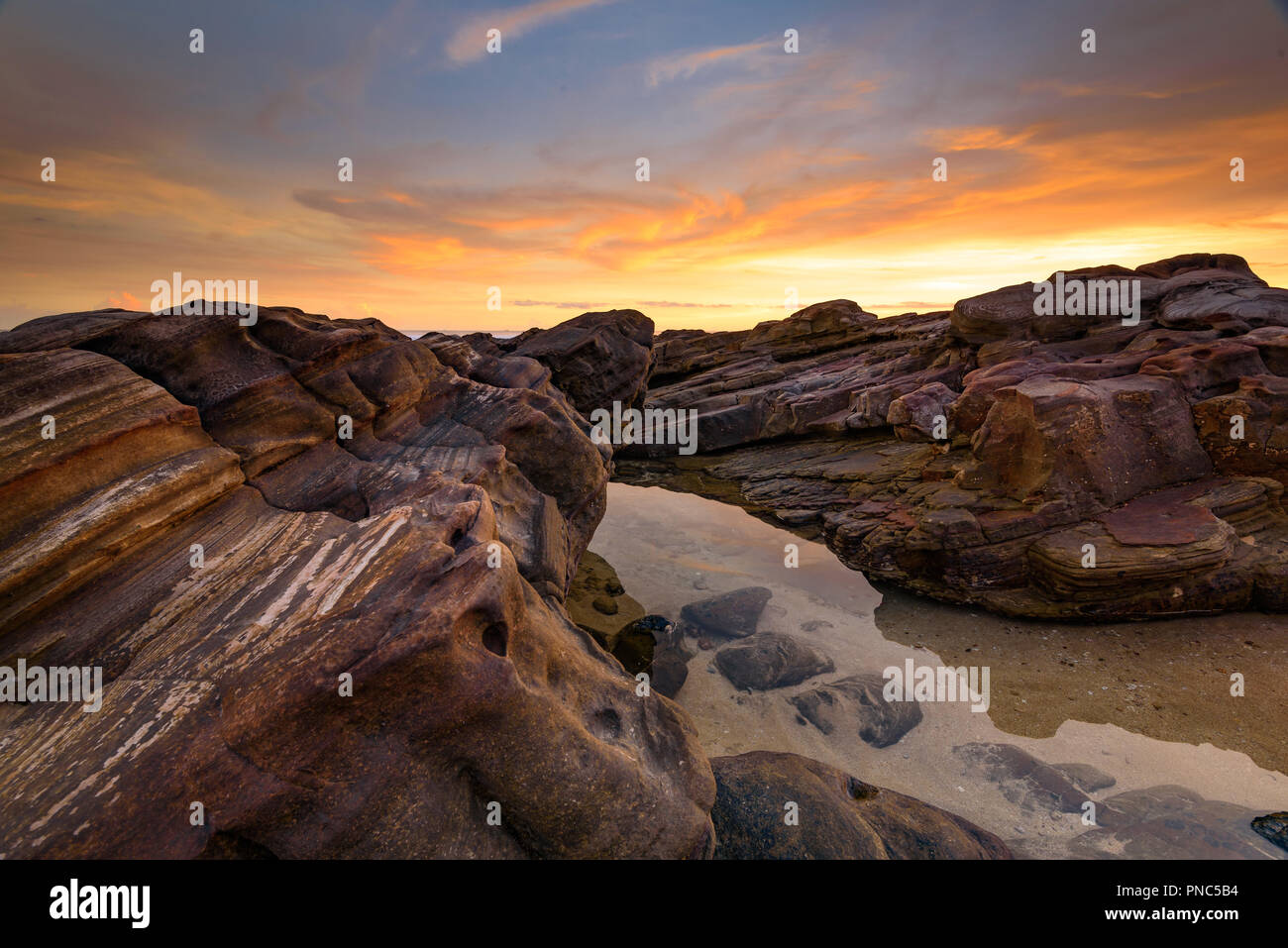 Sandstone Rock Formation in Malingping, Banten Stock Photo - Alamy