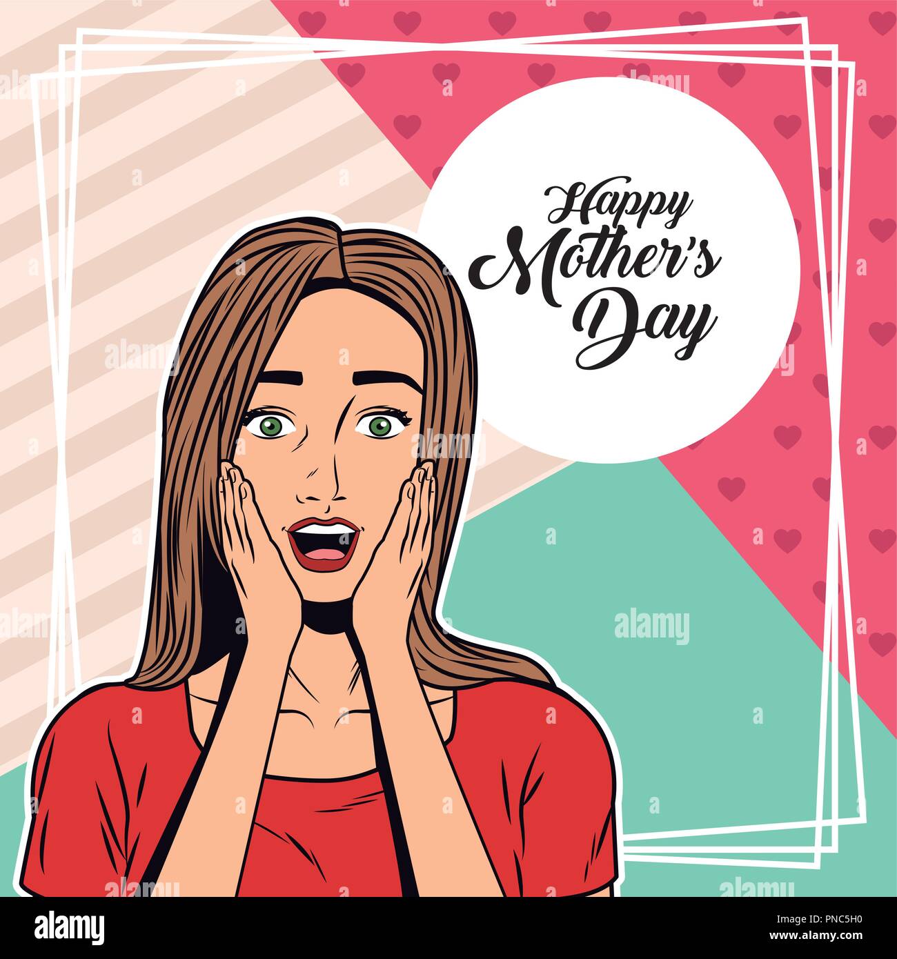 woman girl art pop comic retro female pretty Stock Vector Image & Art ...