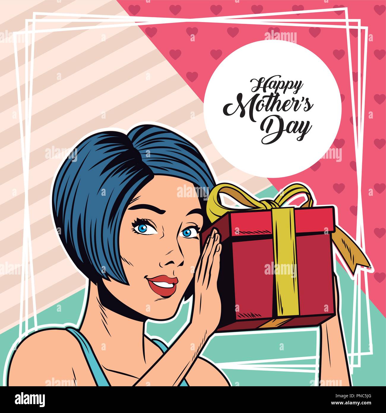 woman girl art pop comic retro female pretty Stock Vector Image & Art ...