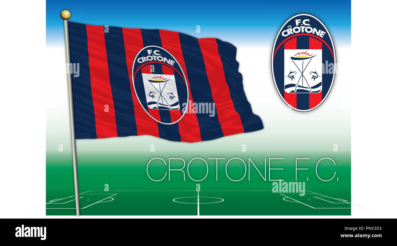 FANION PENNANT WIMPEL FOOTBALL CALCIO FC CROTONE (Italie / Italia