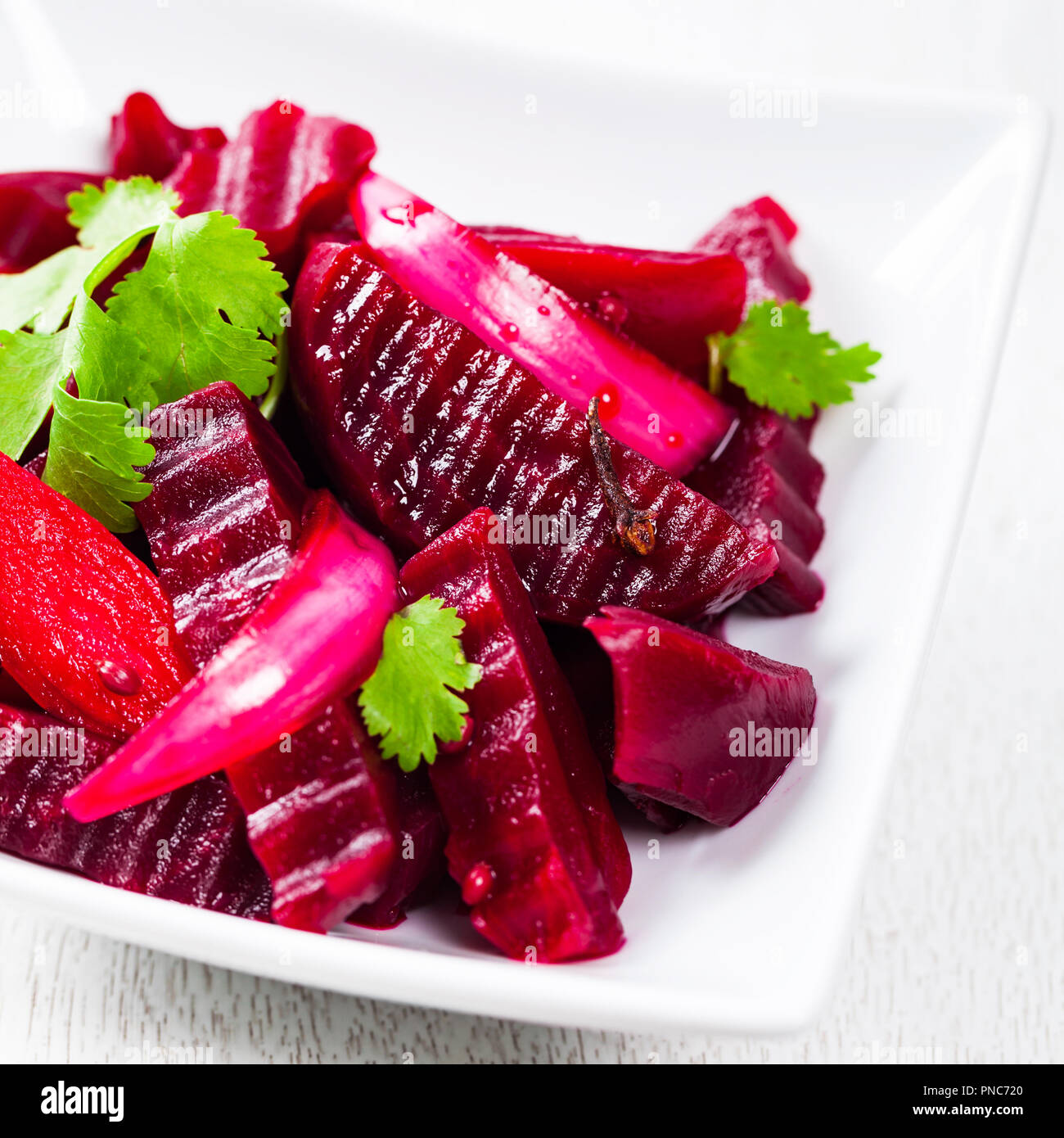 Pickled Marinated Beet Salad Stock Photo