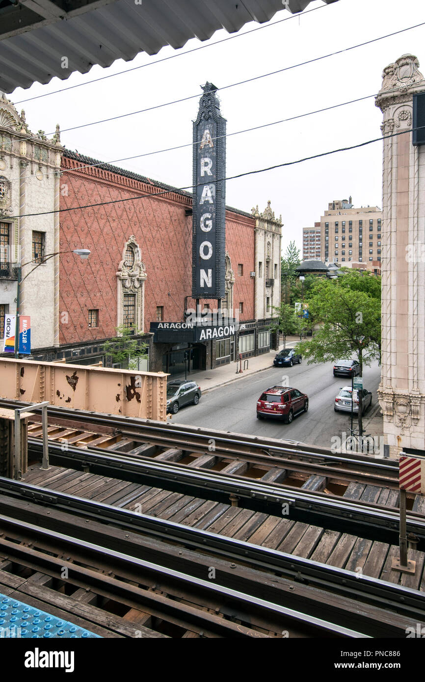 Historic Aragon Ballroom In Uptown Chicago Il At The Red Line Subway Stop Lawrence Stock Photo Alamy