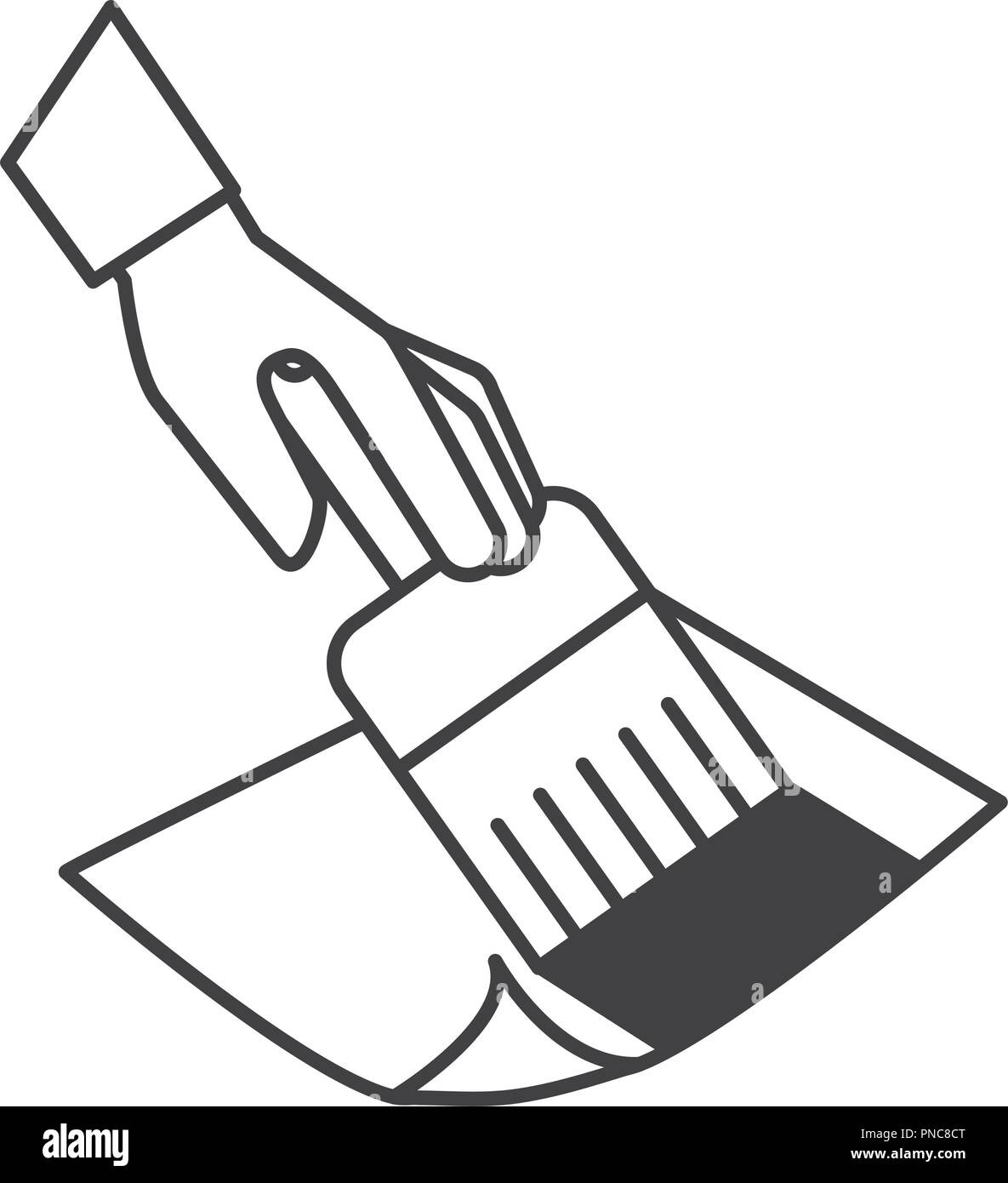 hand holding paint brush artistic tool Stock Vector Image & Art - Alamy