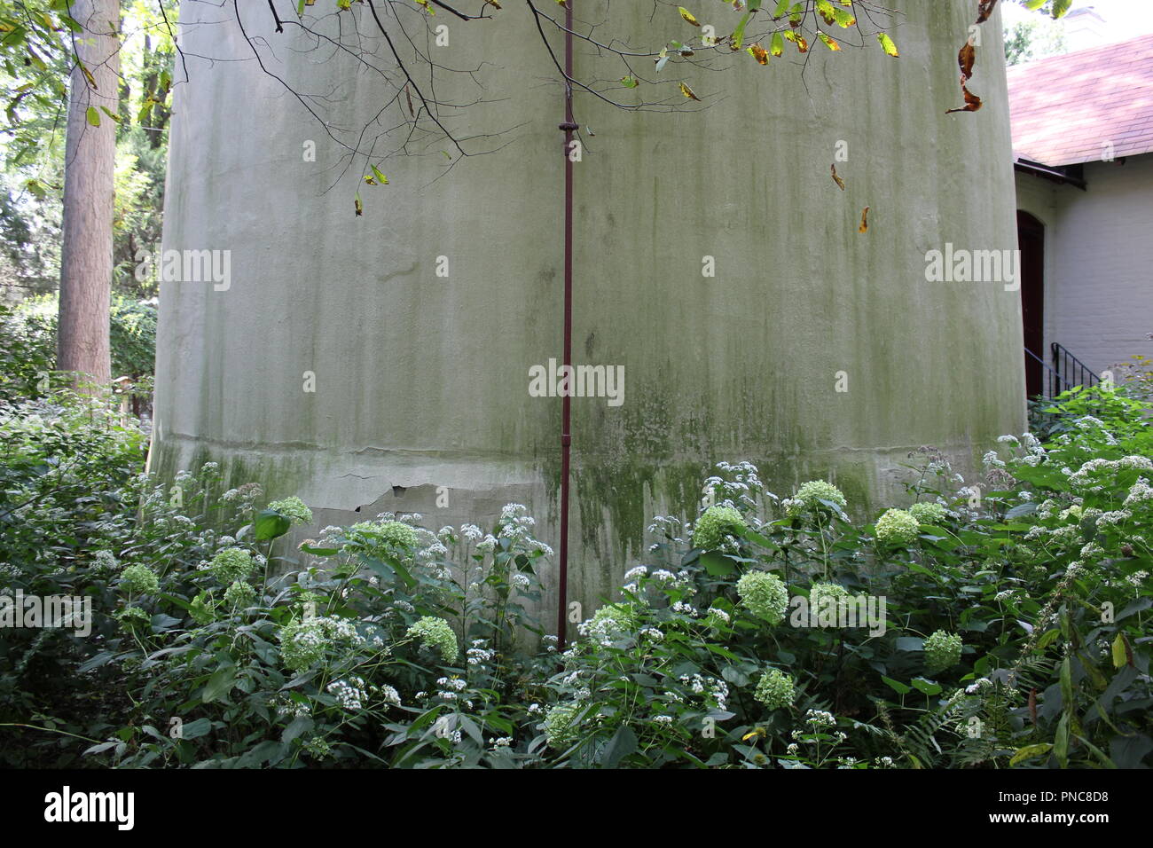 Grosse Pointe Lighthouse column base and Evanston Historical Society