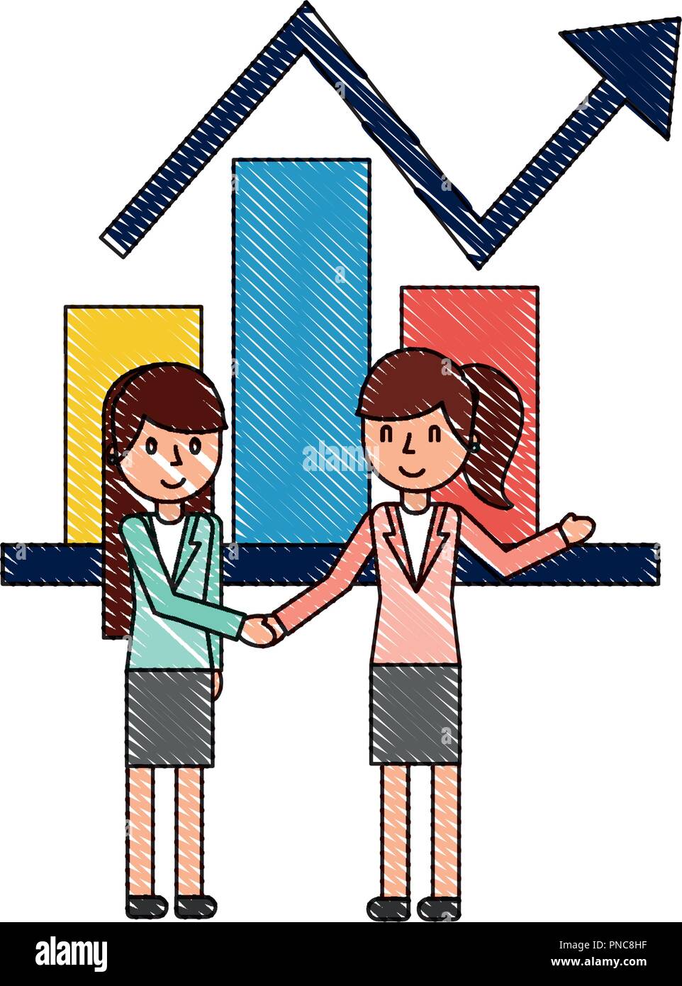 businesswomen statistic report business chart Stock Vector Image & Art ...