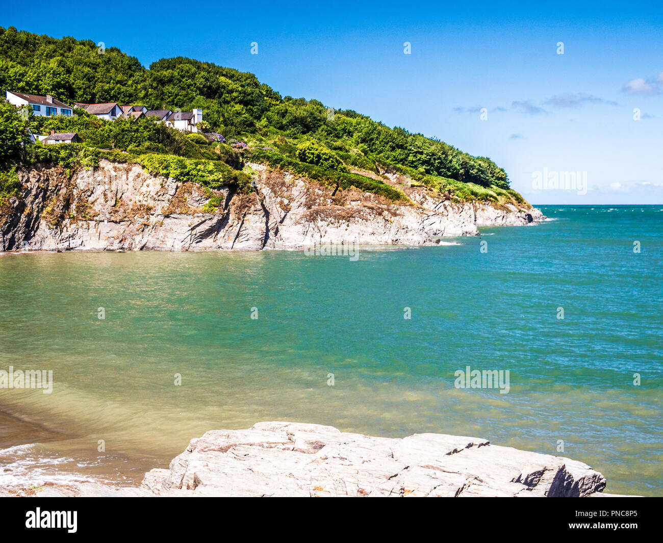 The bay at Aberporth on the Welsh coast in Ceredigion Stock Photo Alamy