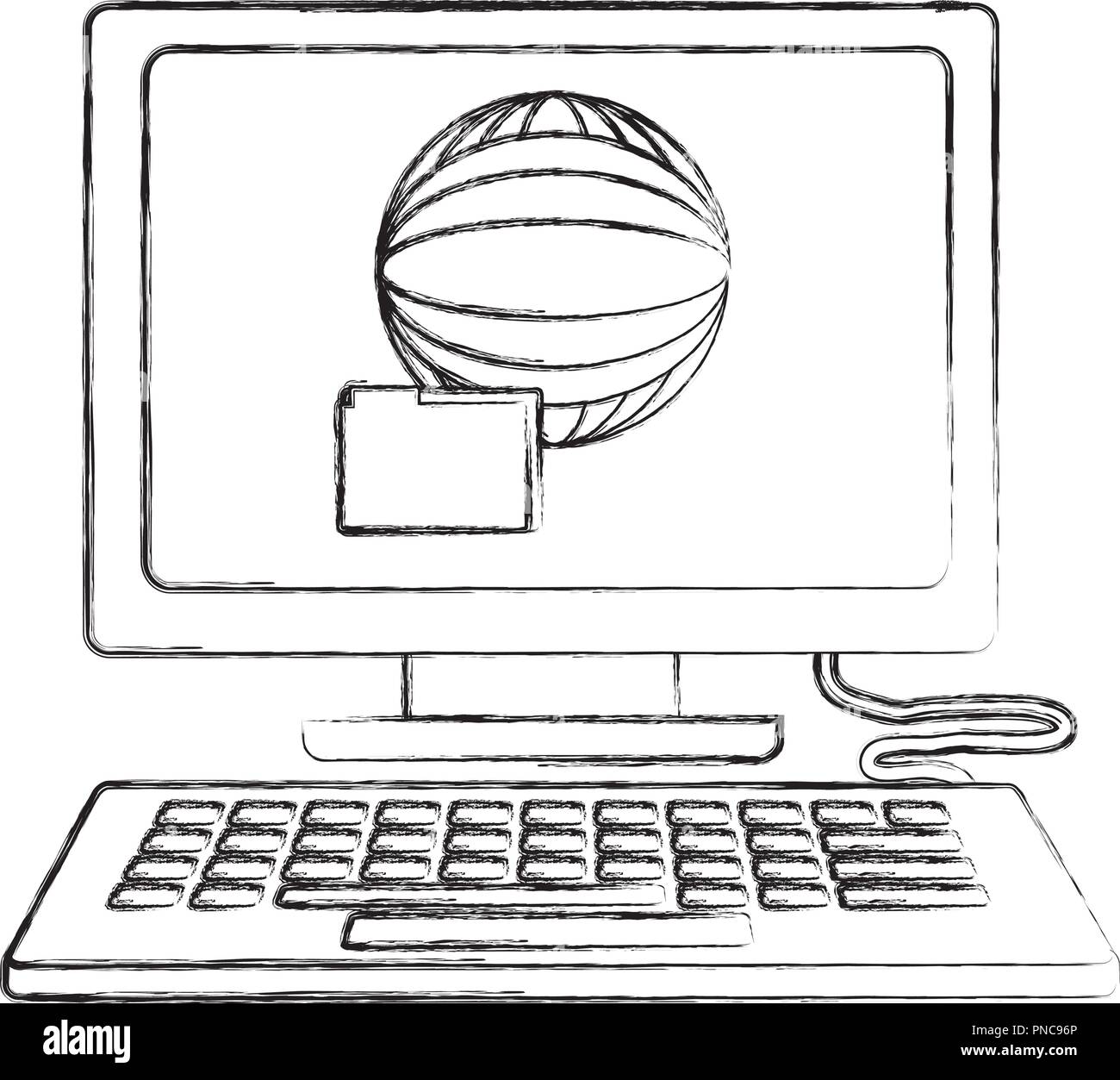 computer business folder file world technology Stock Vector